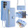 Handykette Samsung Hülle mit Band Handyhülle Kartenfächer PU Leder Umhängetasche Galaxy S25 Ultra in Hellblau