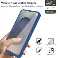 360° Grad Hülle für Samsung Galaxy S25 Ultra mit Integriertem Displayschutz Blau