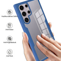 360° Grad Hülle für Samsung Galaxy S25 Ultra mit Integriertem Displayschutz Blau
