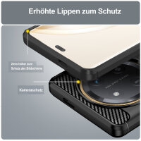 Carbon Hülle für Honor Magic 7 Lite Handyhülle Backcover TPU Silikon Bumper
