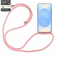 Handykette für Samsung S25 Handyhülle mit Band Hülle Galaxy S25 in Rosa