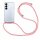 Handykette für Samsung S25 Handyhülle mit Band Hülle Galaxy S25 in Rosa