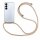 Handykette für Samsung S25 Handyhülle mit Band Hülle Galaxy S25 in Beige / Braun