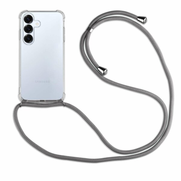 Handykette für Samsung S25+ Handyhülle mit Band Hülle Galaxy S25+ in Grau