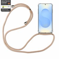 Handykette für Samsung S25+ Handyhülle mit Band Hülle Galaxy S25+ in Beige / Braun