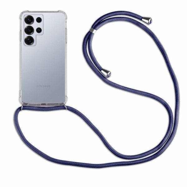 Handykette für Samsung S25 Ultra Handyhülle mit Band Hülle Galaxy S25 Ultra in Blau