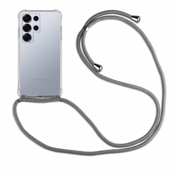 Handykette für Samsung S25 Ultra Handyhülle mit Band Hülle Galaxy S25 Ultra in Grau