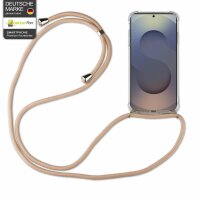 Handykette für Samsung S25 Ultra Handyhülle mit Band Hülle Galaxy S25 Ultra in Beige / Braun