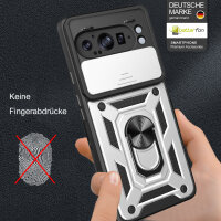 Outdoor Panzer Hülle für Google Pixel 9 Pro XL Handyhülle mit Kameraschutz Case in Silber