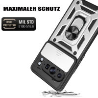 Outdoor Panzer Hülle für Google Pixel 9 Pro XL Handyhülle mit Kameraschutz Case in Silber