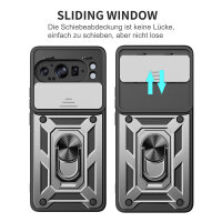 Outdoor Panzer Hülle für Google Pixel 9 Pro XL Handyhülle mit Kameraschutz Case in Silber