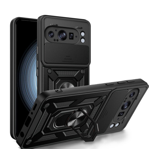 Outdoor Panzer Hülle für Google Pixel 9 Pro XL Handyhülle mit Kameraschutz Case in Schwarz