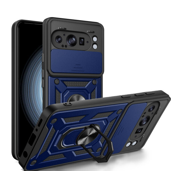 Outdoor Panzer Hülle für Google Pixel 9 Pro XL Handyhülle mit Kameraschutz Case in Blau