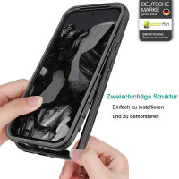 Hülle für Google Pixel 9 Pro XL Handyhülle Cover 2-teilig TPU Body Bumper Case in Schwarz