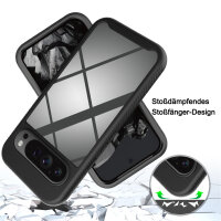 Hülle für Google Pixel 9 Pro XL Handyhülle Cover 2-teilig TPU Body Bumper Case in Schwarz