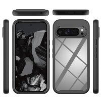 Hülle für Google Pixel 9 Pro XL Handyhülle Cover 2-teilig TPU Body Bumper Case in Schwarz
