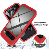 Hülle für Google Pixel 9 Pro XL Handyhülle Cover 2-teilig TPU Body Bumper Case in Rot
