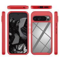 Hülle für Google Pixel 9 Pro XL Handyhülle Cover 2-teilig TPU Body Bumper Case in Rot