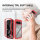 Hülle für Google Pixel 9 Pro XL Handyhülle Cover 2-teilig TPU Body Bumper Case in Rot