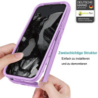 Hülle für Google Pixel 9 Pro XL Handyhülle Cover 2-teilig TPU Body Bumper Case in Lila