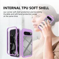 Hülle für Google Pixel 9 Pro XL Handyhülle Cover 2-teilig TPU Body Bumper Case in Lila