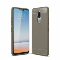 Carbon Case Panzer Hülle Flip Cover Handy Tasche Schale Schutzhülle Handyhülle für LG Handy