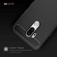 Carbon Case Panzer Hülle Flip Cover Handy Tasche Schale Schutzhülle Handyhülle für LG Handy