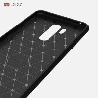 Carbon Case Panzer Hülle Flip Cover Handy Tasche Schale Schutzhülle Handyhülle für LG Handy
