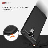 Carbon Case Panzer Hülle Flip Cover Handy Tasche Schale Schutzhülle Handyhülle für LG Handy