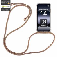 Handykett für Xiaomi Redmi Note 14 4G Hülle mit Kordel Handyhülle mit Band in Rainbow