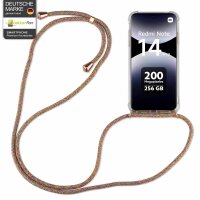 Handykett für Xiaomi Redmi Note 14 Pro 4G Hülle mit Kordel Handyhülle mit Band in Rainbow