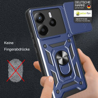 Outdoor Panzer Hülle für Xiaomi Redmi Note 14 5G Handyhülle Kameraschutz Ringhalter in Blau