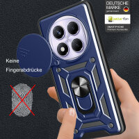 Outdoor Panzer Hülle für Xiaomi Redmi Note 14 Pro 5G Handyhülle Kameraschutz Ringhalter in Blau