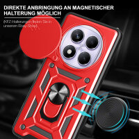 Outdoor Panzer Hülle für Xiaomi Redmi Note 14 Pro+ Handyhülle Kameraschutz Ringhalter in Rot