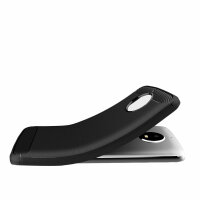 Motorola Carbon Hülle TPU Handy Tasche Case Back Cover Panzer Schutzhülle Bumper