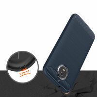 Motorola Carbon Hülle TPU Handy Tasche Case Back Cover Panzer Schutzhülle Bumper