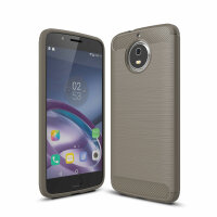 Motorola Carbon Hülle TPU Handy Tasche Case Back Cover Panzer Schutzhülle Bumper