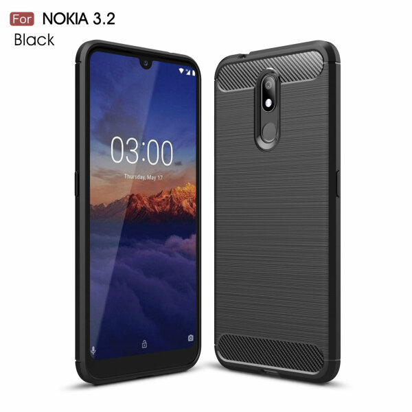Carbon Outdoor Panzer Hülle für Nokia Handyhülle Cover Handy Tasche TPU Case Nokia