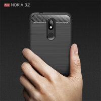 Carbon Outdoor Panzer Hülle für Nokia Handyhülle Cover Handy Tasche TPU Case Nokia
