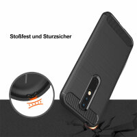 Carbon Outdoor Panzer Hülle für Nokia Handyhülle Cover Handy Tasche TPU Case Nokia
