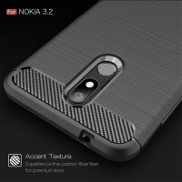 Carbon Outdoor Panzer Hülle für Nokia Handyhülle Cover Handy Tasche TPU Case Nokia