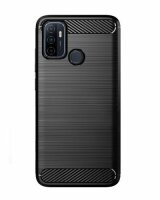 Oppo Handy Tasche Carbon Hülle Schutzhülle Back Cover TPU Case Outdoor Bumper