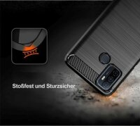 Oppo Handy Tasche Carbon Hülle Schutzhülle Back Cover TPU Case Outdoor Bumper