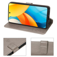 Hülle für ZTE Blade V60 Vita Handy Tasche Handyhülle Hülle Schutzhülle Klapphülle in Grau