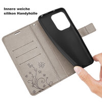 Hülle für ZTE Blade V60 Vita Handy Tasche Handyhülle Hülle Schutzhülle Klapphülle in Grau