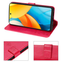 Hülle für ZTE Blade V60 Vita Handy Tasche Handyhülle Hülle Schutzhülle Klapphülle in Rot