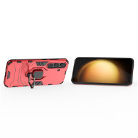 Handyhülle für Samsung Galaxy S25 Ring Case Hülle Outdoor Back Cover Bumper in Rot