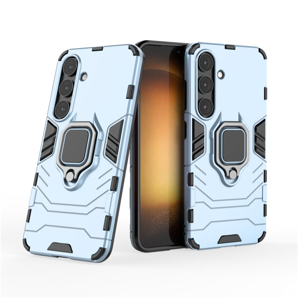 Handyhülle für Samsung Galaxy S25 Ring Case Hülle Outdoor Back Cover Bumper in Türkis