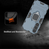 Handyhülle für Samsung Galaxy S25 Ring Case Hülle Outdoor Back Cover Bumper in Türkis