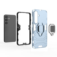 Handyhülle für Samsung Galaxy S25 Ring Case Hülle Outdoor Back Cover Bumper in Türkis